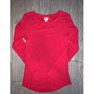 Long-Sleeve Waffle-Knit Shirt